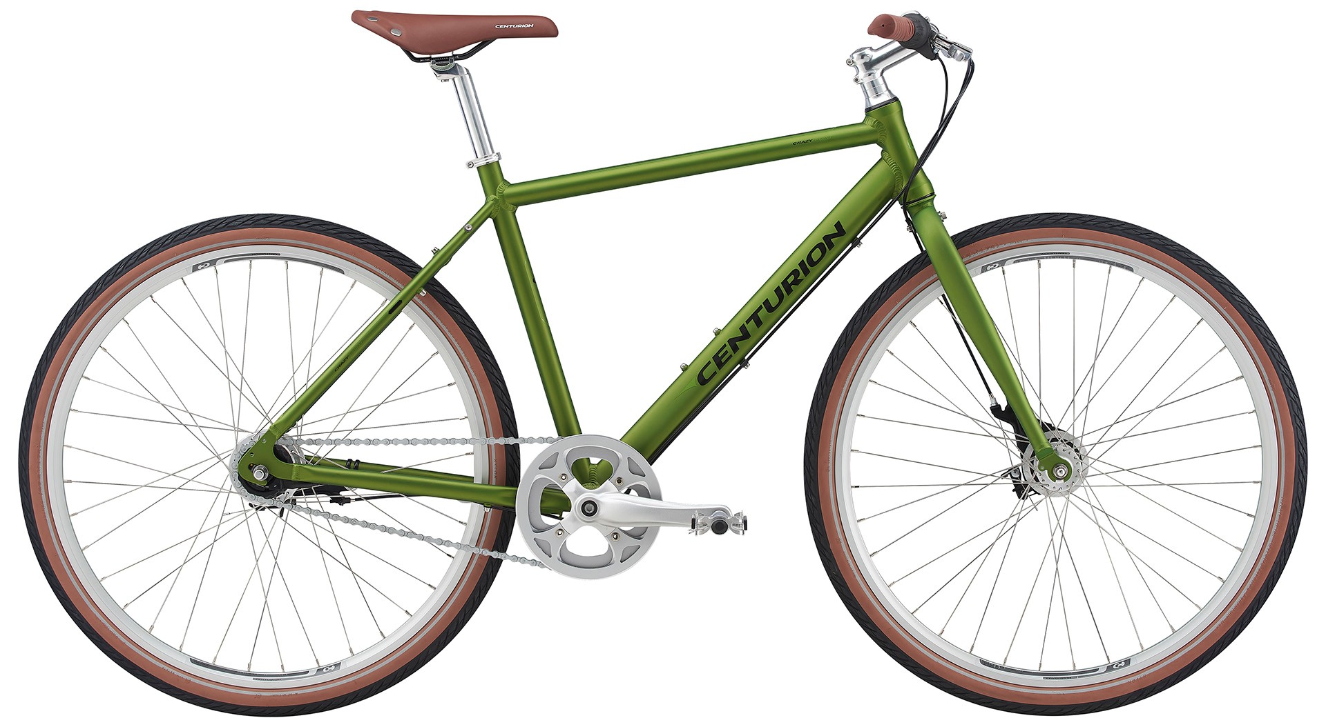 Centurion Crazy Point Gent Nexus 7sp roller brakes 19in matt green